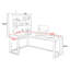 Bureau d'angle en L en bois massif avec bibliothèque intégrée-1004002226-1004002227-1004002229