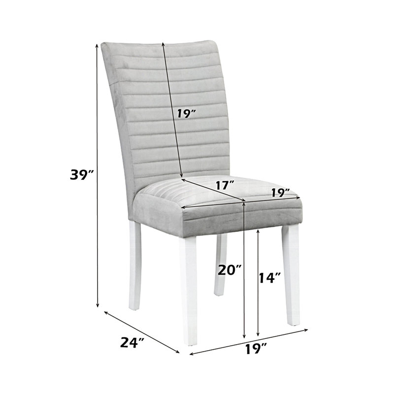 Ensemble de 2 chaises d'appoint rembourrées