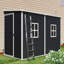 Motorcycle Outdoor Storage Shed With Window ,Without Tracks And Fixtures ,Grey+White