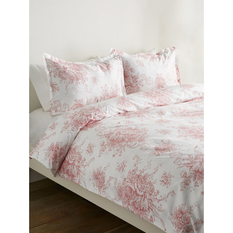 Ayami Cotton 2 Piece Duvet Cover Set, Twin Duvet Set + 1 Sham, Mauve