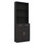 Grande armoire de rangement en bois avec 2 portes, 2 tiroirs et 3 tablettes ouvertes, parfaite pour le bureau-851557608