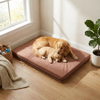 ComfyNest Brown Comfort Pillow Dog Bed