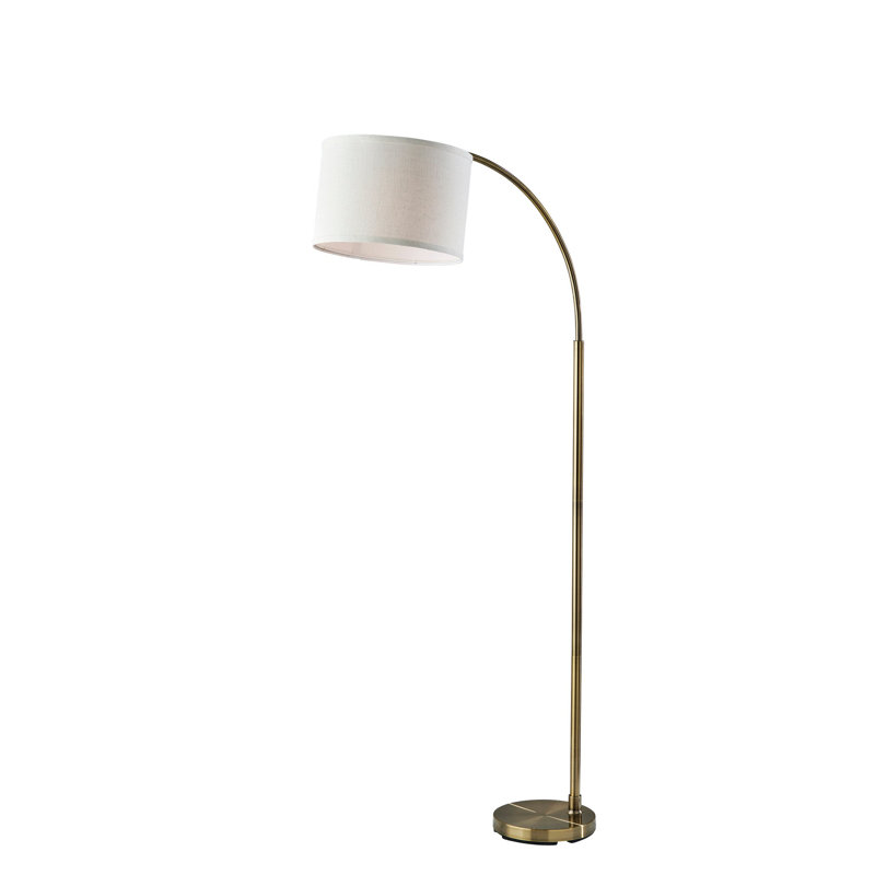 64'' Task Floor Lamp, Antique Brass
