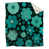 Teal Blue Floral