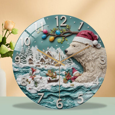 Horloge murale horloge murale en verre 12 po