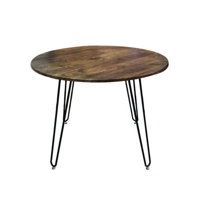 Alvis Round Metal Base Dining Table