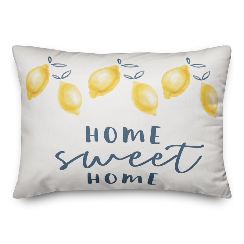  Home Sweet Home Lemons Rectangular Pillow Cover & Insert