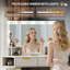 Dressing Table with Motion Sensor 3-colour lighting, Charging Socket and Stool-2035891662