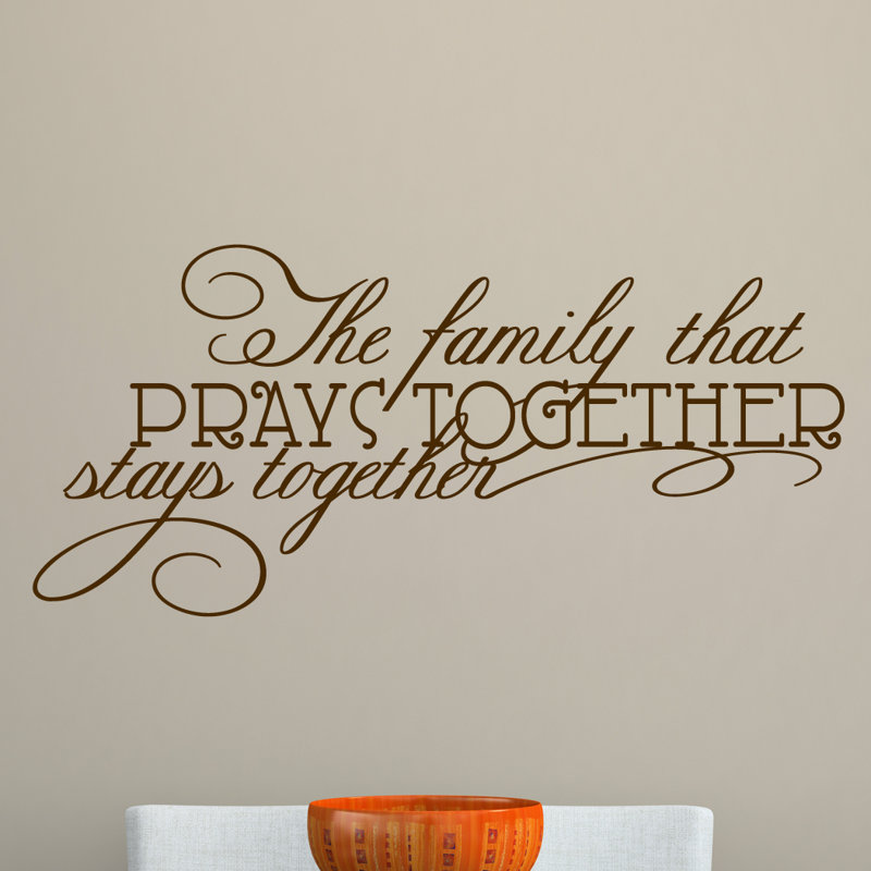 Décalcomanie murale the family qui prays ensemble, Brun chocolat