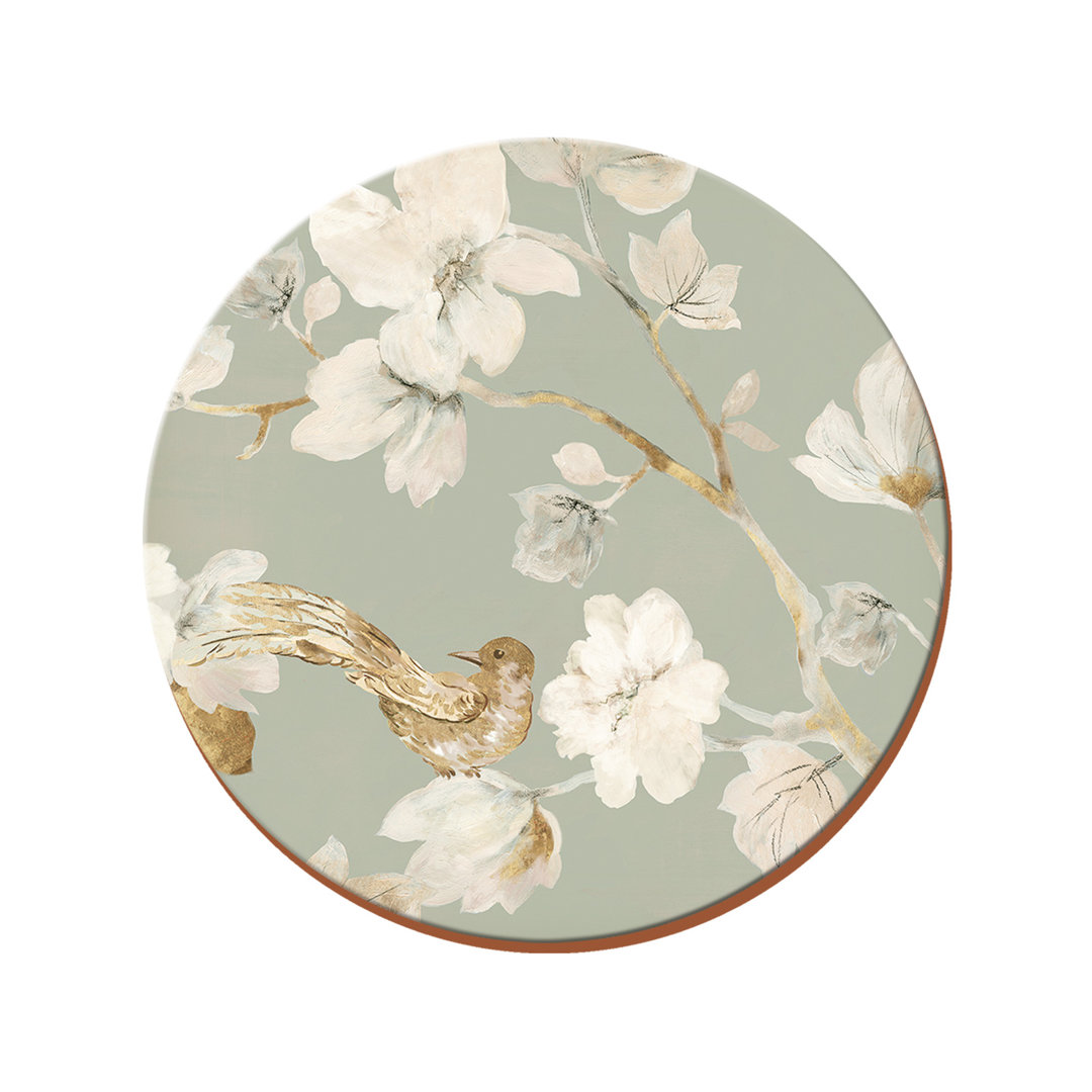 Duck Egg Floral Premium Coaster