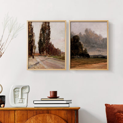 «Vintage Landscape XLV III», 2 pièces sur papier