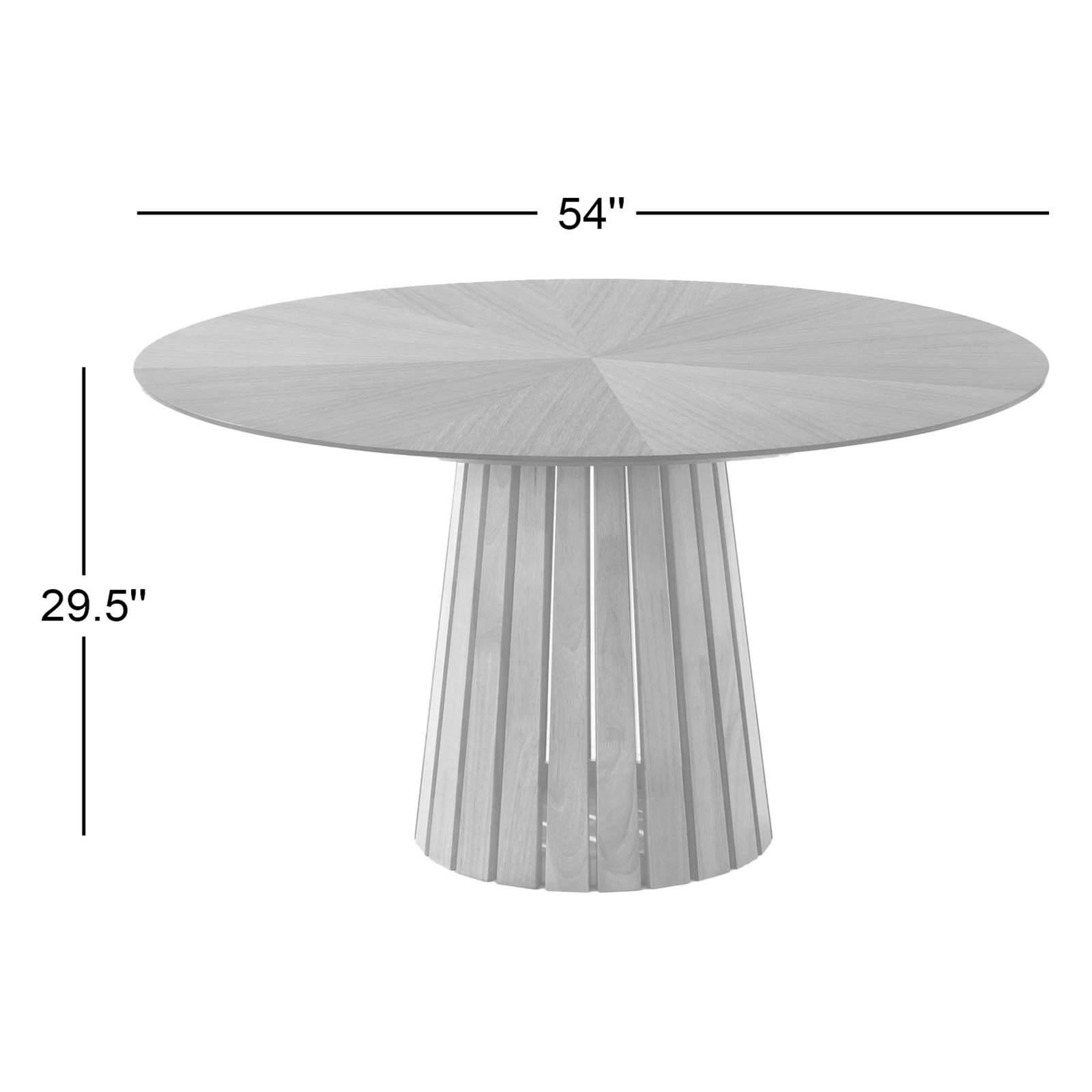 Greco 54'' Round Dining Table, Natural Oak