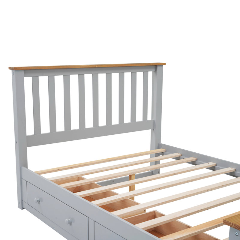 Leshunda Wood Platform Bed With Drawers