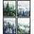 " Green And Teal Watercolor Forest Pine Trees Decor " 4 - Pieces-97782740-97782745