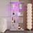 Two-Door Leds  Glass Display Cabinet 4 Shelves With Door, Floor Standing Curio Bookshelf For Living Room Bedroom Office,  64.7"*31.7"*14.3"-48167079
