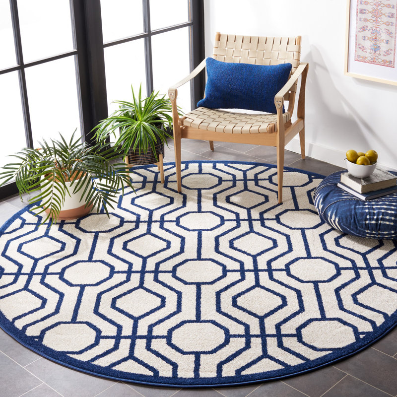 Arfon Performance Geometric Rug, Round 7'