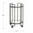 Octagon 2-Tier Metal Bar Cart