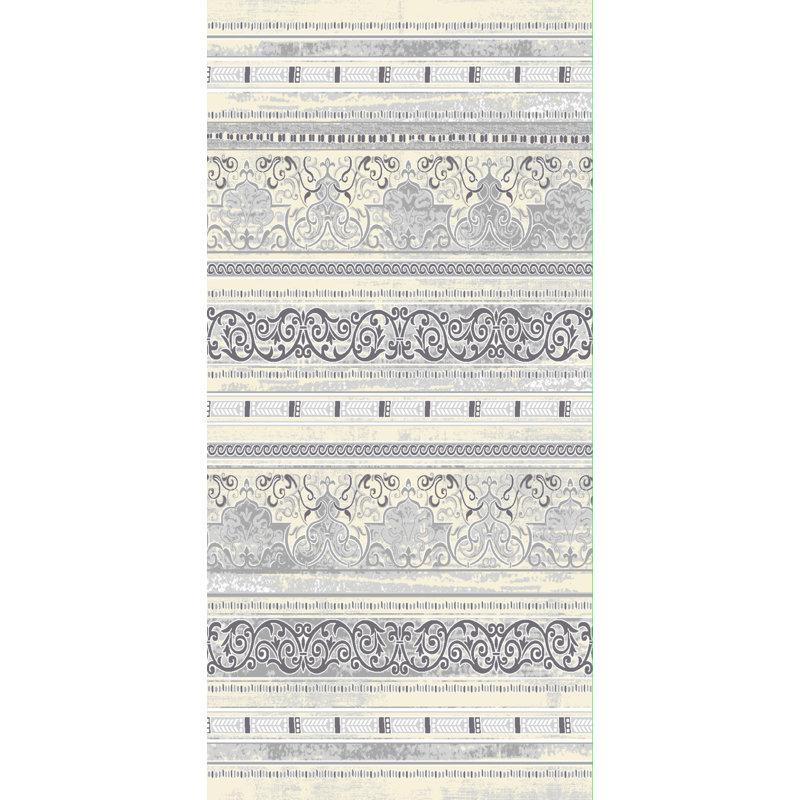 Tapis décoratif Touffeté crème/gris Gaye, Rectangle 5 pi 3 po x 7 pi 7 po