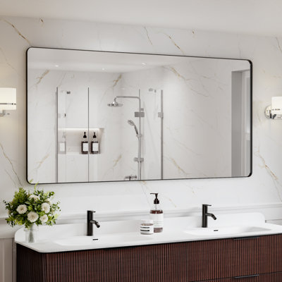 Miroir mural noir mat
