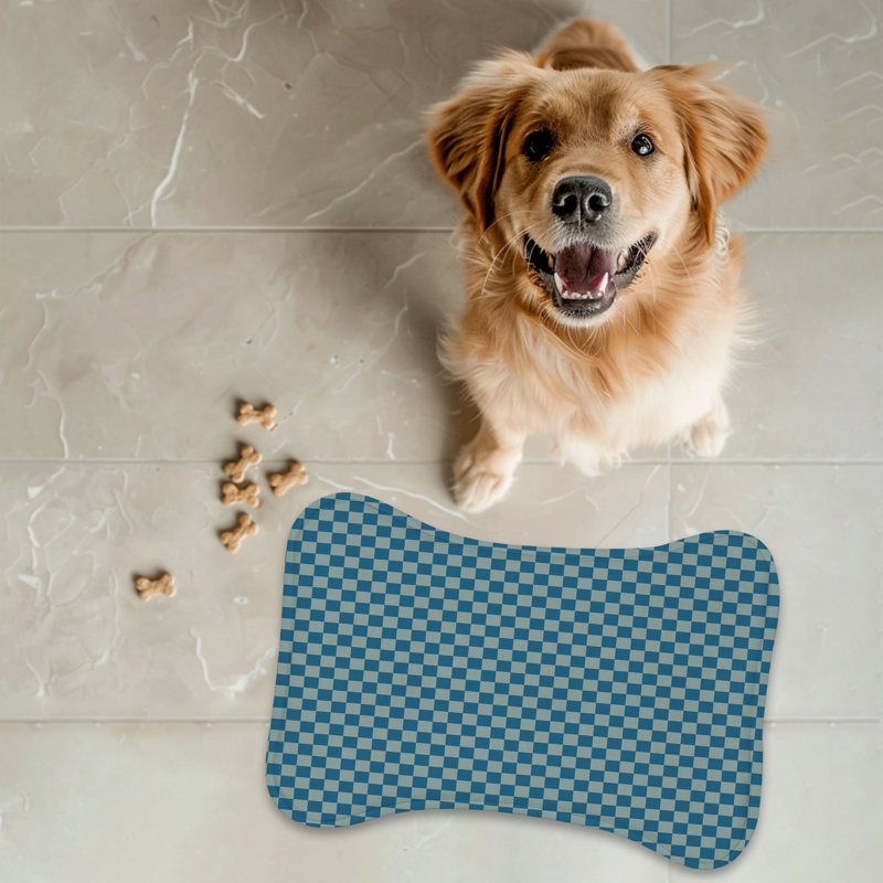 Retro Style Rainbow - 1 Piece Bone Shape Feeding Mat
