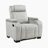  Henline 38.5" Modern & Contemporary Textured Microfiber Reclining Chair with Hidden Storage & Cup Holders, Wall-Hugger Design & LED Base Lighting