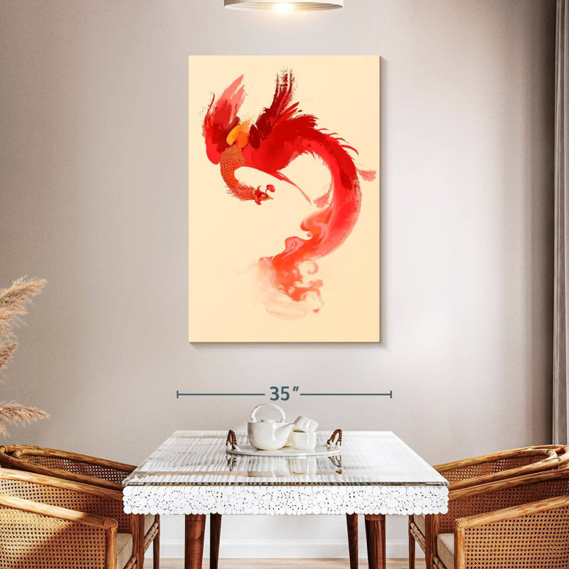 Kelan Phoenix Bird, 48" H x 32" W