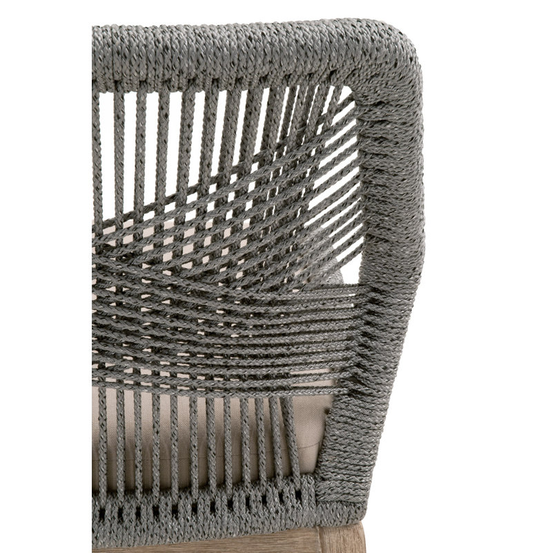 Loom 19.5'' H Upholstered Side Chair, Pumice, Natural Gray Mahogany, Beige