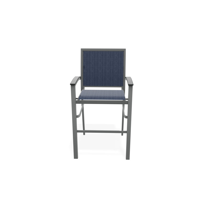 Chaise de café empilable en aluminium Bazza, Graphite, Mavi