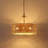 20" 6-Light Scalloped Rattan Drum Chandelier-555301178