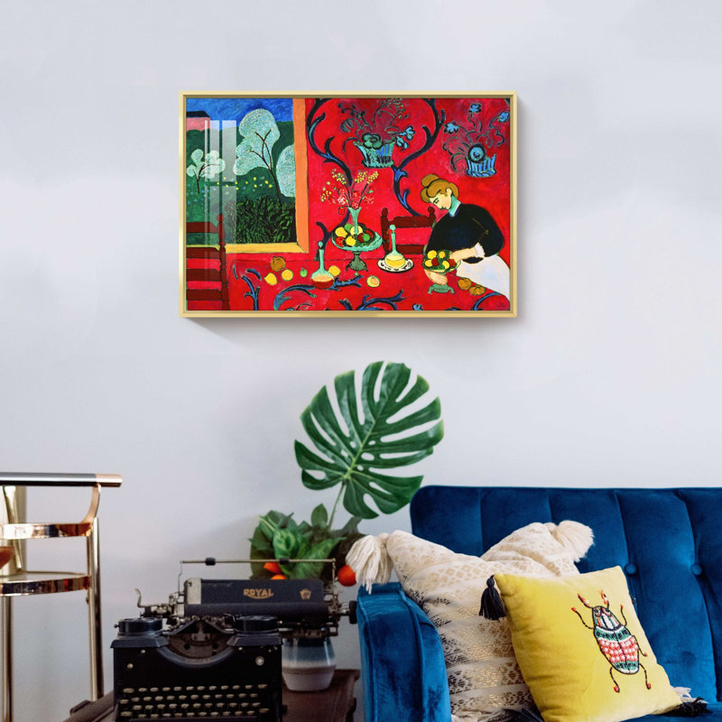 Matisse, reproduction d'art, H 16 po x l 12 po x P 1,3 po, Cadre doré