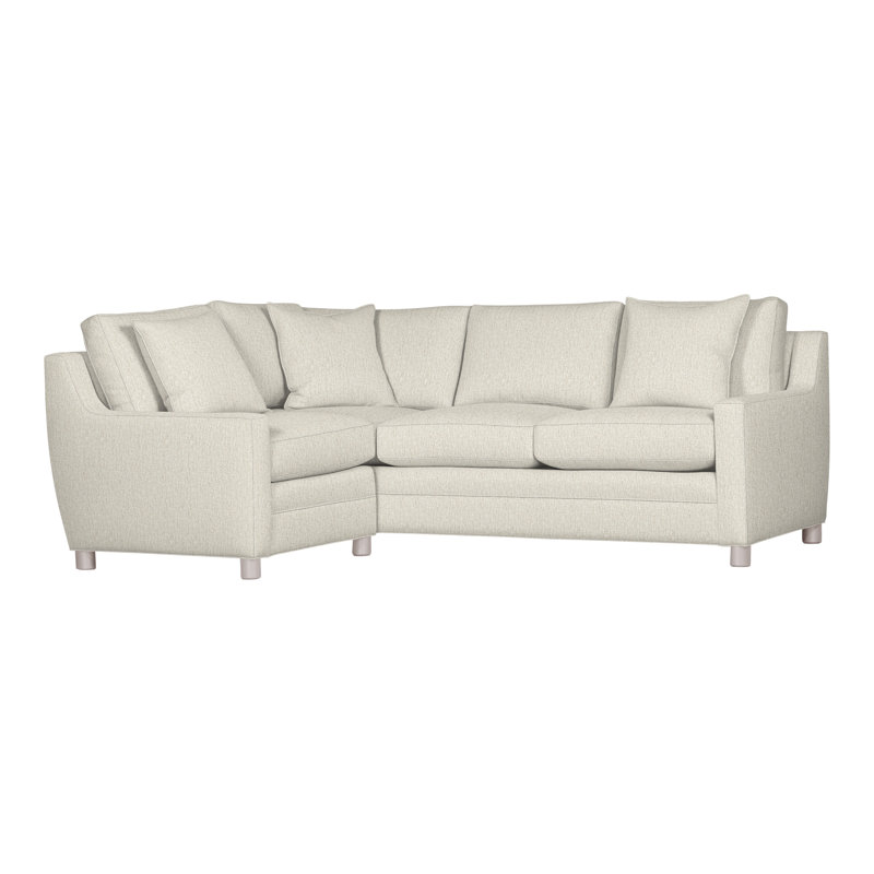American Bungalow 2-Piece Fairgrove Sectional, Nomad Snow Crypton® Chenille, Dove Gray