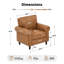 Fauteuil d'appoint rembourré à accoudoirs roulés Luelle-225100636