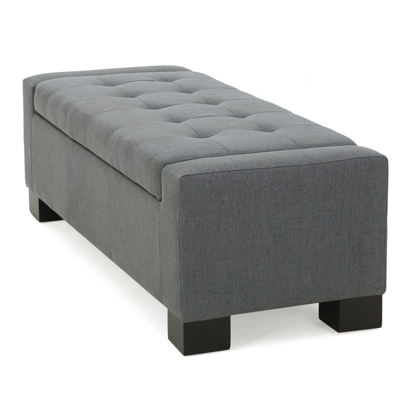 GUERNSEY OTTOMAN, Charcoal