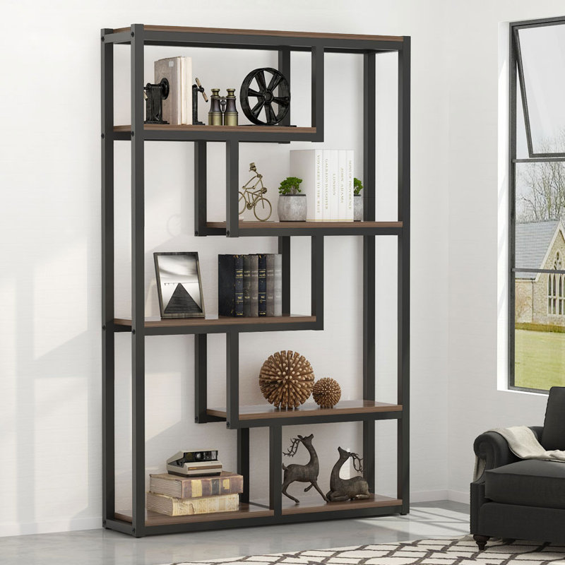 Glenside Etagere Bookcase, Dark Walnut