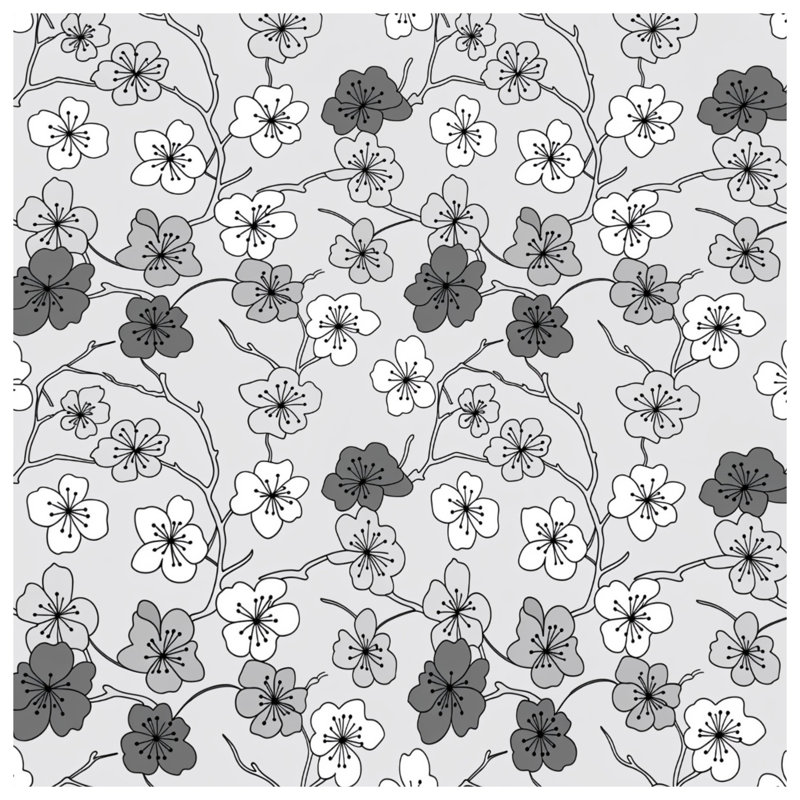 Housses de couette motif cerisier en fleurs, Très grand lit