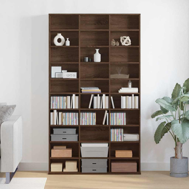 Cleanthes Bookcase, Artisan Oak, 89.5cm H x 100cm W x 23cm D