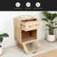 TABLE D'APPOINT ROTATABLE EN MDF DE RANGEMENT ROBOT, COULEUR NATURELLE