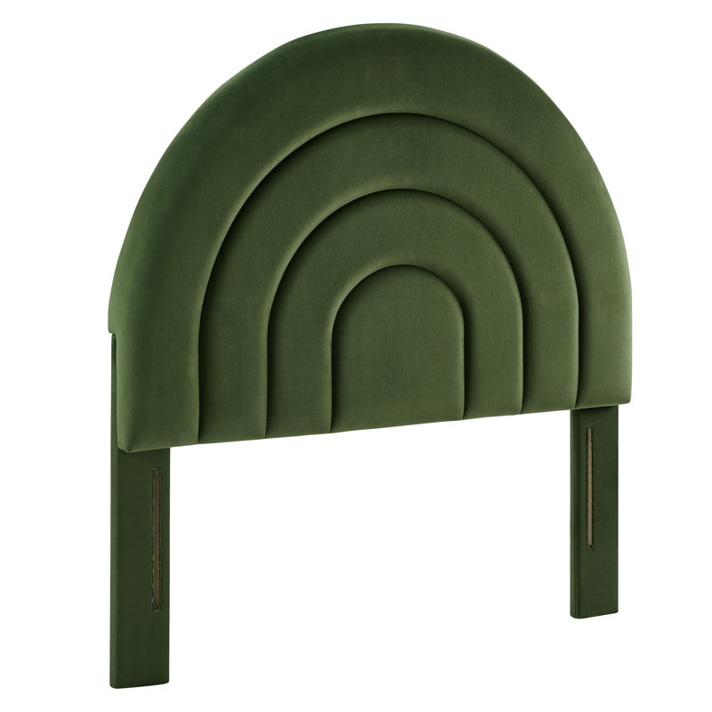 Tête de lit Solana, Vert mousse, Simple