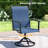 6-Person Outdoor Patio Dining Set with 53" Round Dining Table and 6 Swivel PVC-coated polyester Chairs-96869675