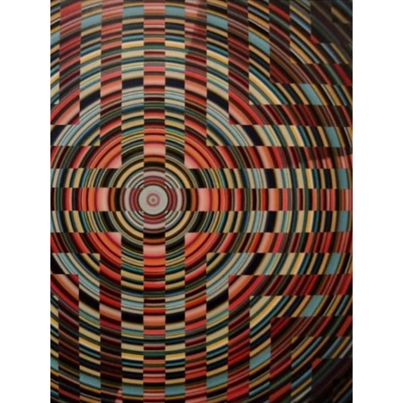 Way of Think Meditation Acrylic Art Painting by Ghanshyam Gupta – 36"x36" Vibrant Geometric Mandala, Spiritual Abstract Canvas, Hand-Painted Meditation Wall Décor