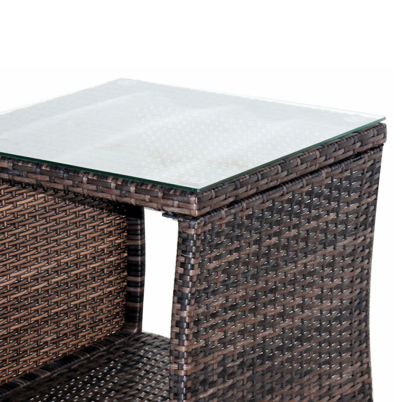 Table basse d'extérieur carrée L 19,25 po x l 19,25 po Bayview