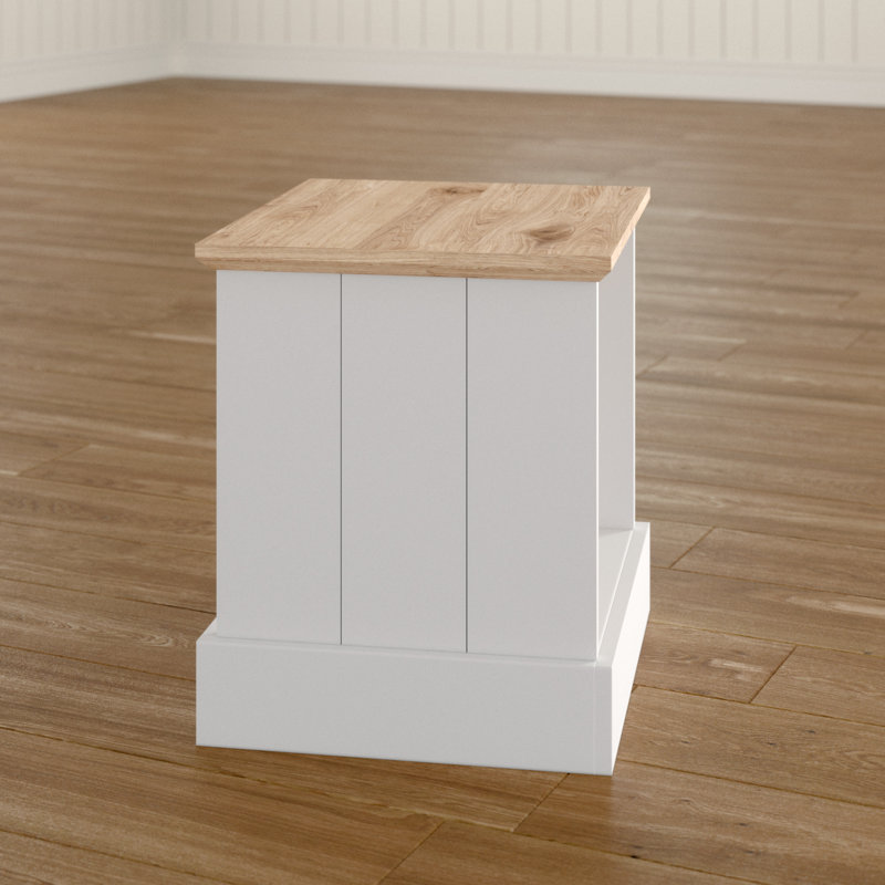 Brielle Floor Shelf End Table, Grey