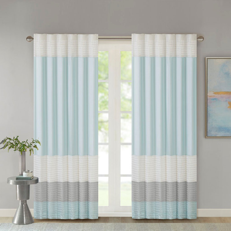 Polyoni Pintuck Curtain Panel(Only 1 Pc Panel)