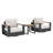 Outdoor 3-piece Seating Group, Swivel Chair With Cushions