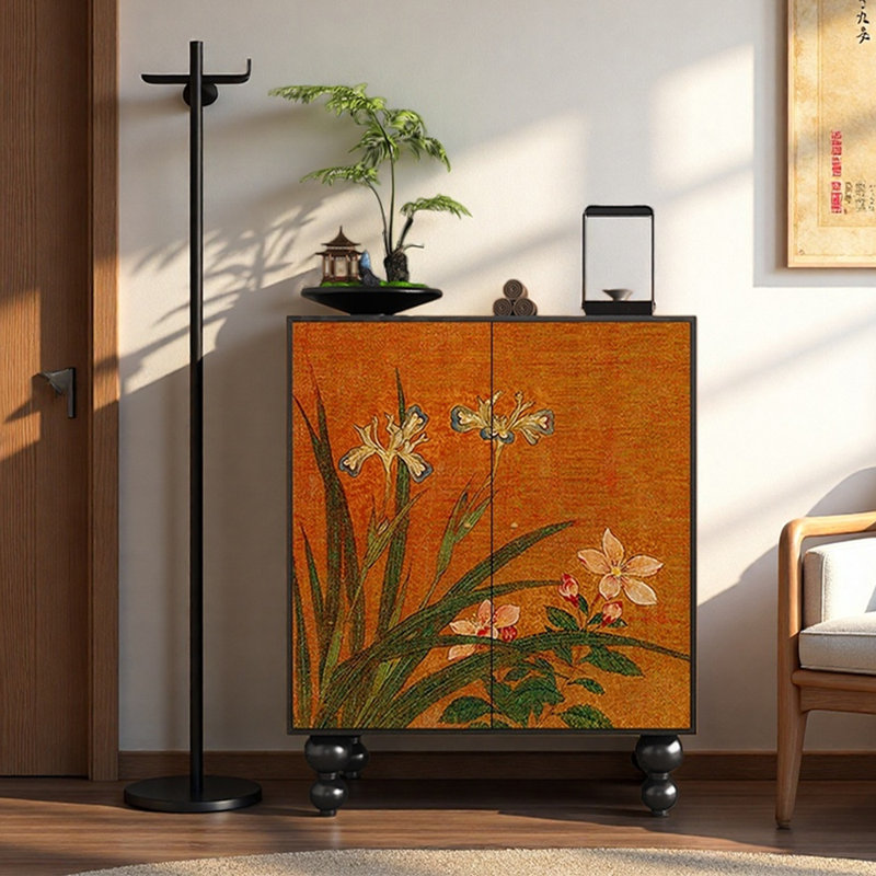 Nouvelle armoire d'entrée en bois massif de style chinois