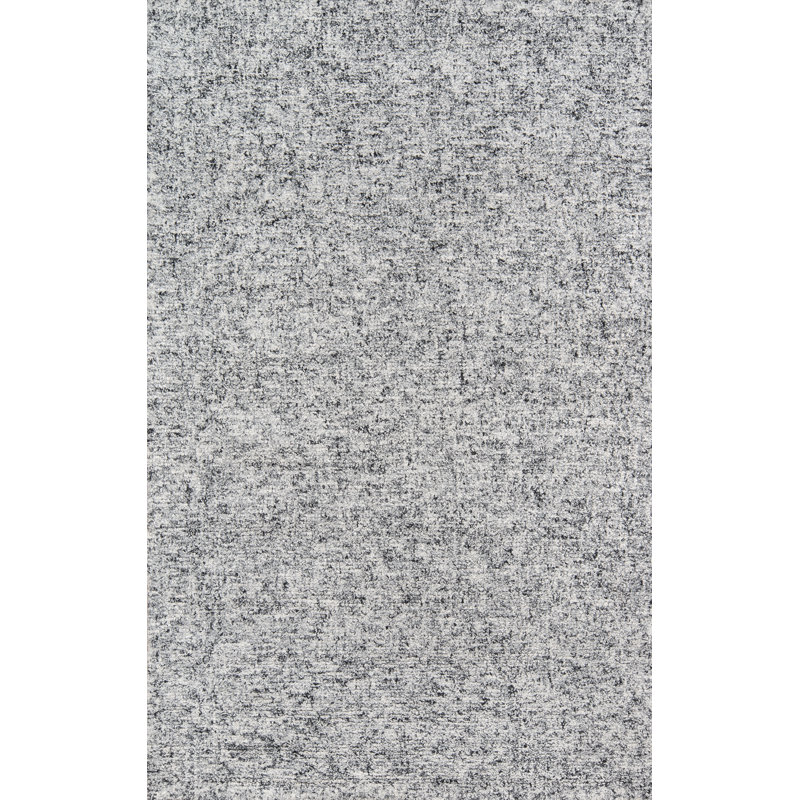 Tapis décoratif bleu anthracite Touffeté à la main Dionysos, Rectangle 9 pi 6 po x 13 pi 6 po