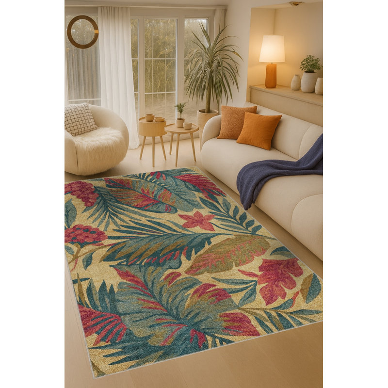 Tapis vert lavable Mosso, 2 pi 6 po x 4 pi 11 po
