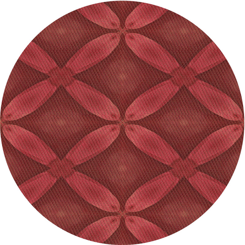 Floral Indoor Rug, Round 6'