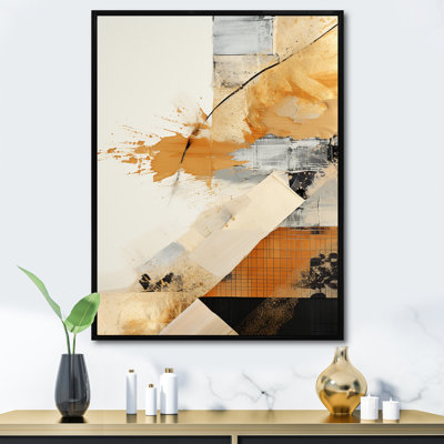 «Grey Sunset Collage III - Abstract Collages», art mural