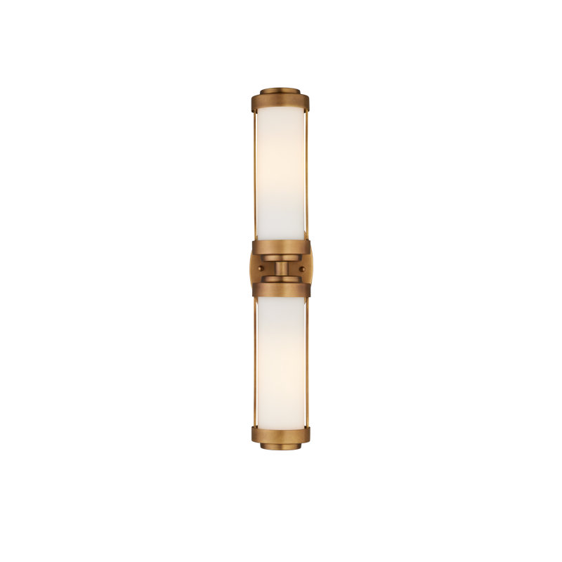 Bowland Nickel Bath Wall Sconce, Antique Brass